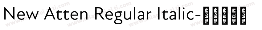 New Atten Regular Italic字体转换